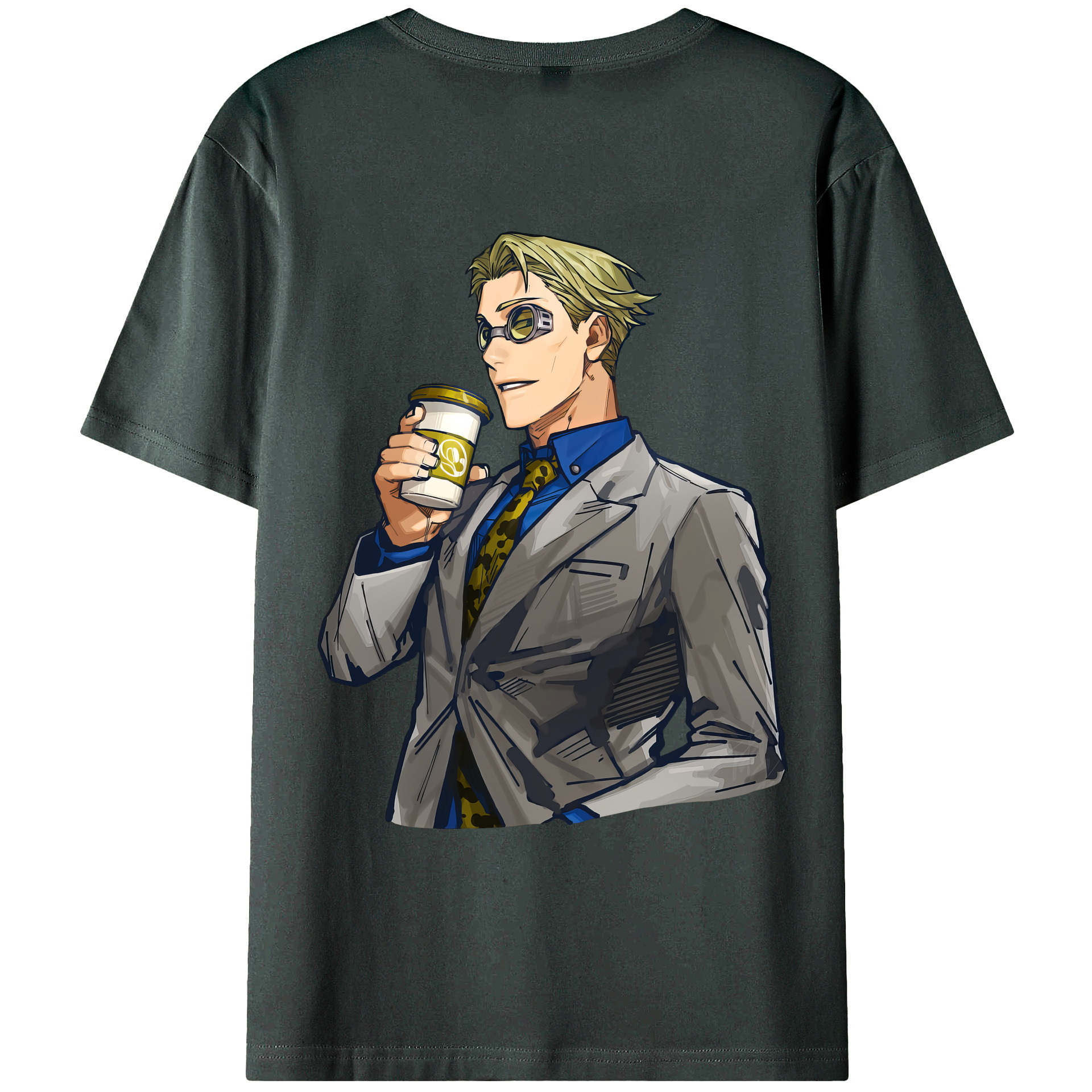 （画像用） 呪術廻戦 Jujutsu Kaisen 綿100％ メンズ半袖Tシャツ（バックプリント） 通気性